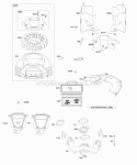 Air Cleaner Blower HousingShrouds Diagram and Parts List for 406577-0105-E1  Briggs and Stratton Engine
